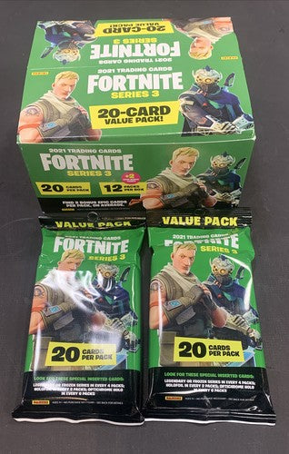 PANINI FORTNITE SERIES 3 VALUE PACK BOX 12 PACKS 20 CARDS PER Fat Pack