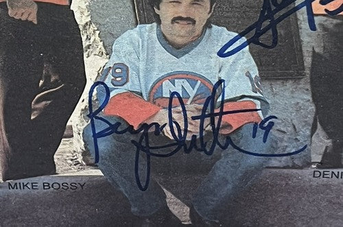 Ny Islanders Signed Hockey News Trottier Potvin Mike Bossy HOF Auto Frozen Pond