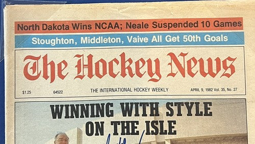 Ny Islanders Signed Hockey News Trottier Potvin Mike Bossy HOF Auto Frozen Pond