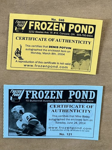 Ny Islanders Signed Hockey News Trottier Potvin Mike Bossy HOF Auto Frozen Pond