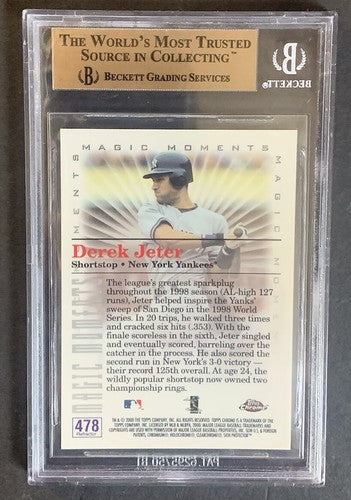 DEREK JETER 2000 Topps Chrome Refractor #478 Wins 1998 WS BGS 9.5 Gem Mint