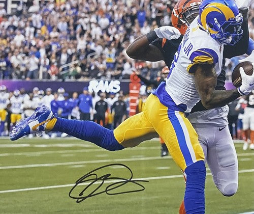 Odell Beckham Jr Rams Framed Signed 16x20 1st TD Super Bowl LVI Fanatics COA