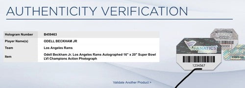 Odell Beckham Jr Rams Framed Signed 16x20 1st TD Super Bowl LVI Fanatics COA