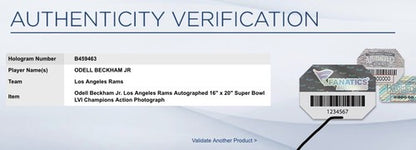 Odell Beckham Jr Rams Framed Signed 16x20 1st TD Super Bowl LVI Fanatics COA
