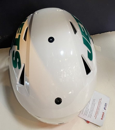 Zach Wilson Pro On Field White Jets Speed Flex Authentic Helmet Signed JSA COA
