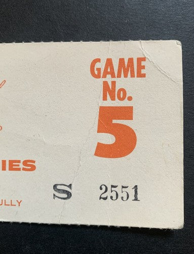 1969 New York Mets World Series Diamond Club Ticket game 5 Pass Mets Win Ws Rare