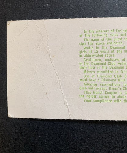 1969 New York Mets World Series Diamond Club Ticket game 5 Pass Mets Win Ws Rare