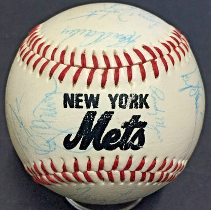 1987 NY Mets Team signed baseball 30 auto Gary Carter Strawberry Gooden CBM COA