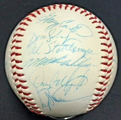 1987 NY Mets Team signed baseball 30 auto Gary Carter Strawberry Gooden CBM COA