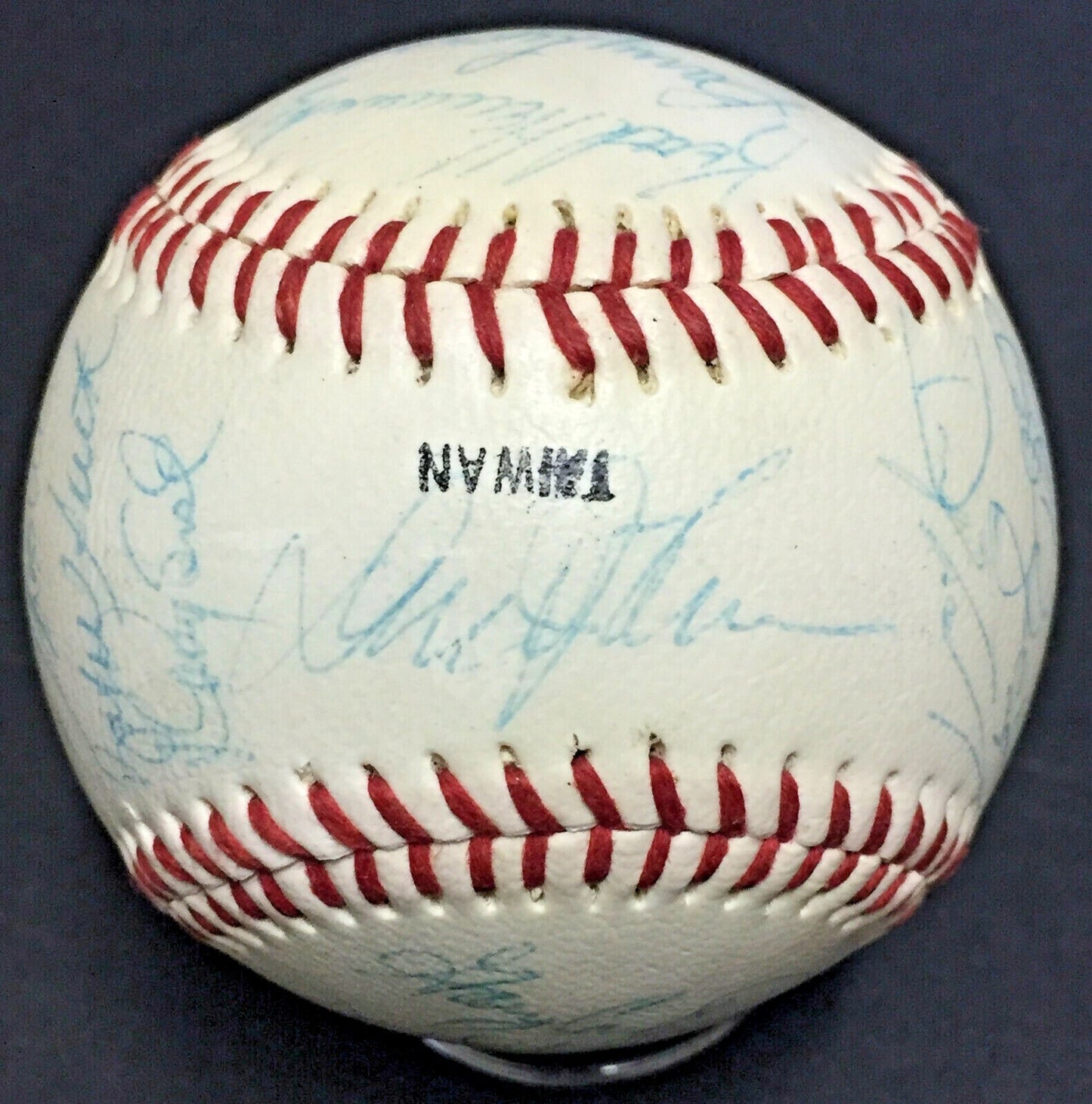 1987 NY Mets Team signed baseball 30 auto Gary Carter Strawberry Gooden CBM COA