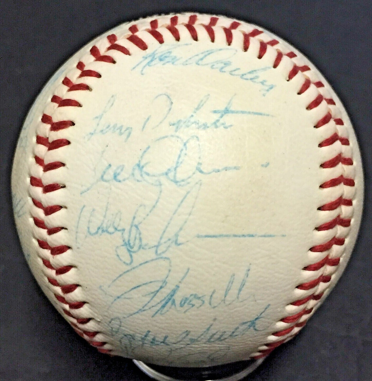 1987 NY Mets Team signed baseball 30 auto Gary Carter Strawberry Gooden CBM COA