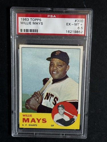 1963 Topps #300 Willie Mays PSA 6.5 Mint Nicer Centered Razor Sharp