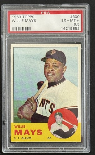 1963 Topps #300 Willie Mays PSA 6.5 Mint Nicer Centered Razor Sharp