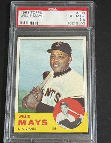 1963 Topps #300 Willie Mays PSA 6.5 Mint Nicer Centered Razor Sharp