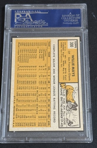 1963 Topps #300 Willie Mays PSA 6.5 Mint Nicer Centered Razor Sharp