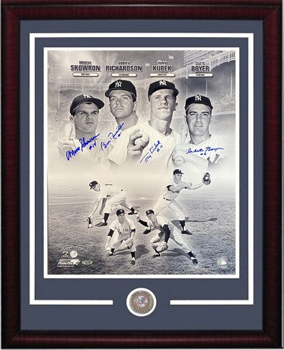 Yankees 16x20 Signed photo framed 1961 WS Skowron Richardson Kubek Boyer MLB COA