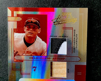 2004 Playoff Absolute CRAIG BIGGIO Patch Jersey Bat Mint Auto 1/5  Hof Astros