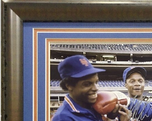 Mike Tyson Strawberry Gooden Signed 16x20 Photo Framed Auto Shea Stadium JSA COA