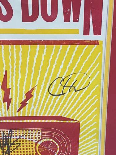 3 Doors Down Full Band Signed 2016 Concert  Poster Framed 5 Auto Brad Arnold Coa
