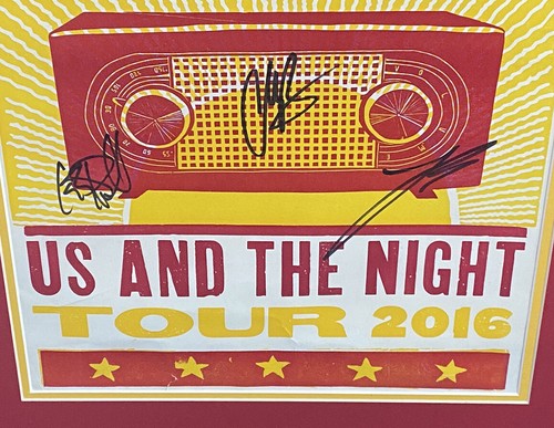 3 Doors Down Full Band Signed 2016 Concert  Poster Framed 5 Auto Brad Arnold Coa
