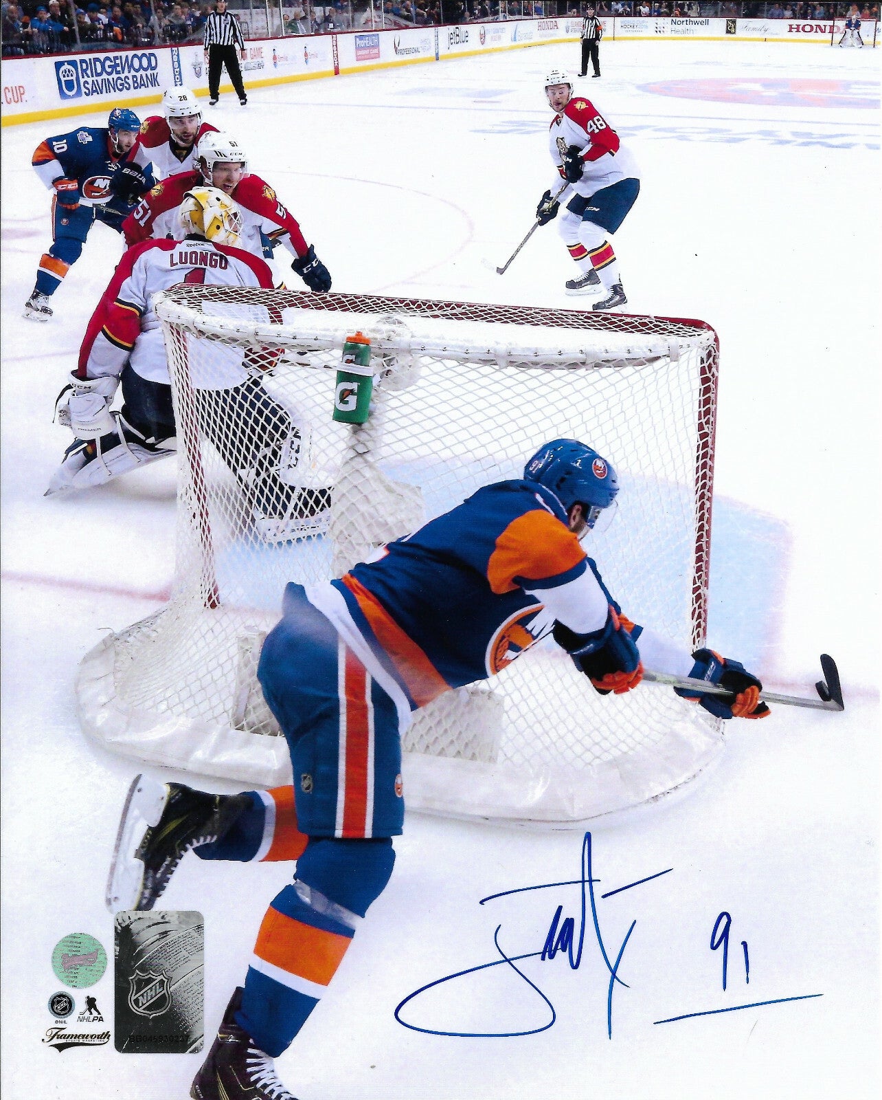 John Tavares Signed 8x10 Game Winning OT Playoff Goal Framed Autograph COA