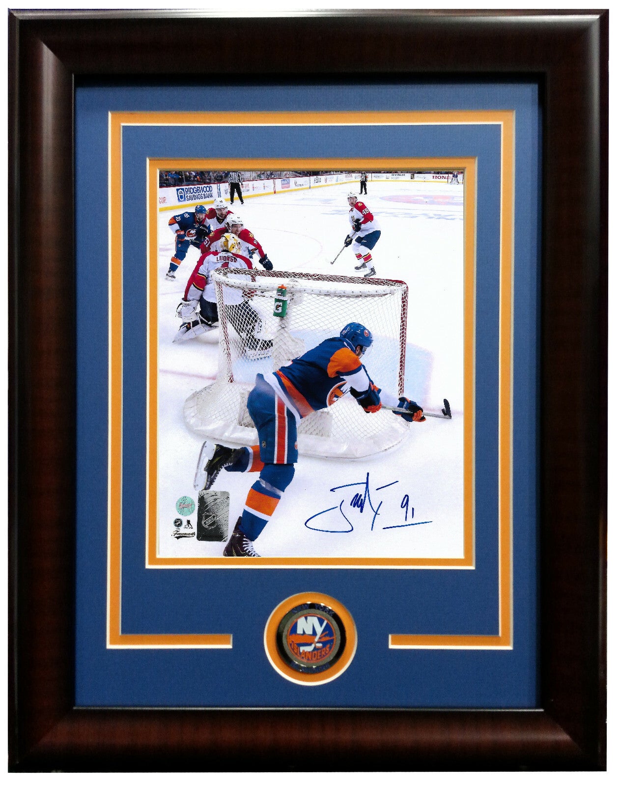 John Tavares Signed 8x10 Game Winning OT Playoff Goal Framed coin Autograph COA