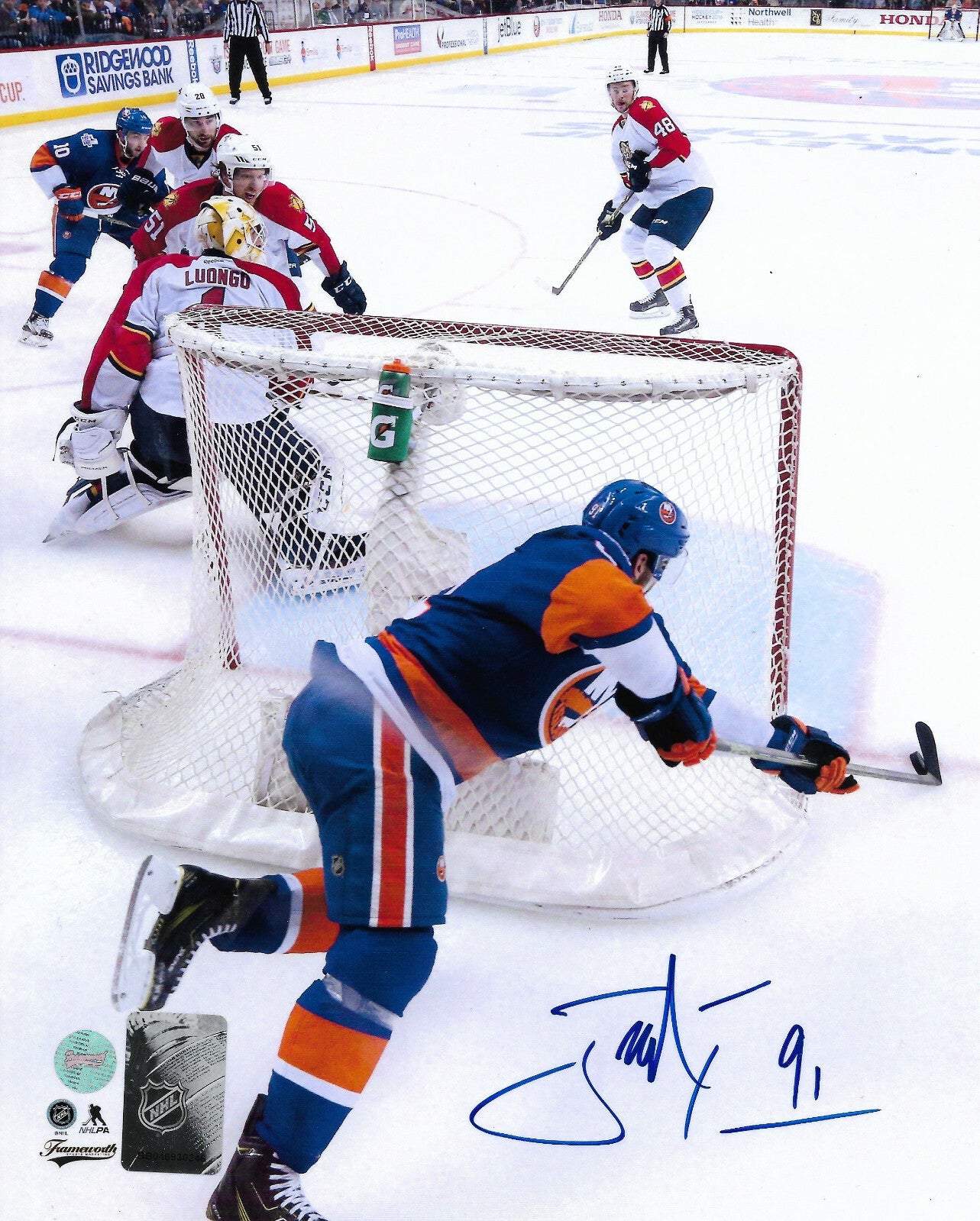 John Tavares Signed 8x10 Game Winning OT Playoff Goal Framed coin Autograph COA