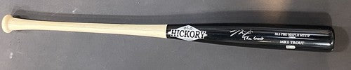 Mike Trout Angels Signed Game Model Old Hickory Bat The Goat Auto Mlb Holo COA