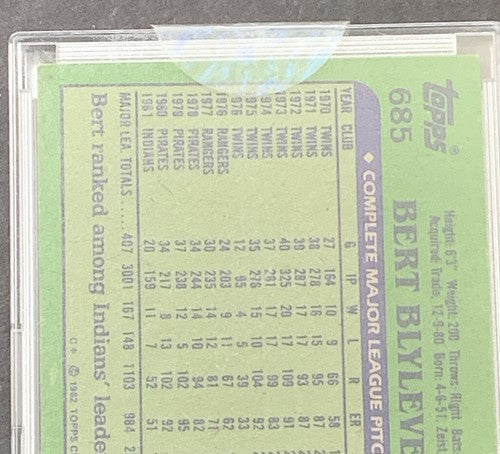 Bert Blyleven Buyback 2004 Topps Signature Edition 1982 Signed Mint Auto Hof