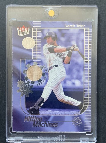 2002 Fleer Ultra Platinum Medallion Derek Jeter Hitting Machines Bat /25 Yankees