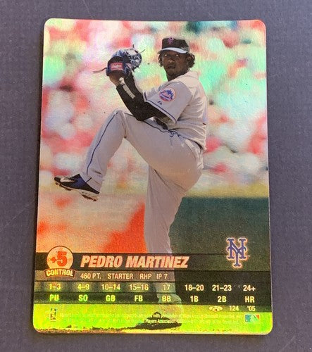 2005 MLB Showdown Pedro Martinez Ny Mets Foil Holo Card #124 Nm Mint Rare
