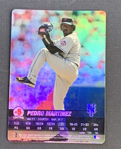 2005 MLB Showdown Pedro Martinez Ny Mets Foil Holo Card #124 Nm Mint Rare