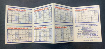 1979- 80 1980 NY Islanders Schedule Stanley Cup Mike bossy nassau coliseum Mint