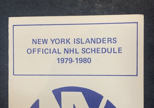 1979- 80 1980 NY Islanders Schedule Stanley Cup Mike bossy nassau coliseum Mint