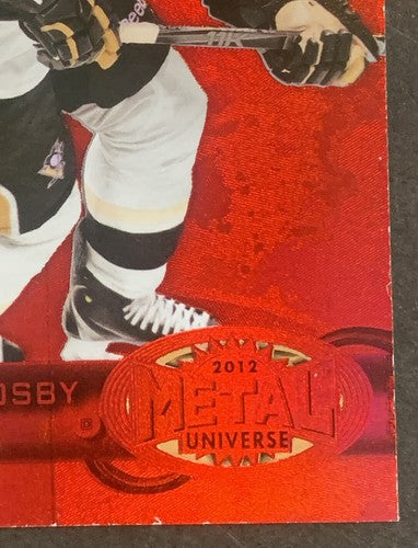Sidney Crosby 2012 -13 Fleer Retro Metal Universe Precious Metal Gems Red 5 /100