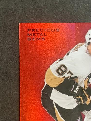 Sidney Crosby 2012 -13 Fleer Retro Metal Universe Precious Metal Gems Red 5 /100