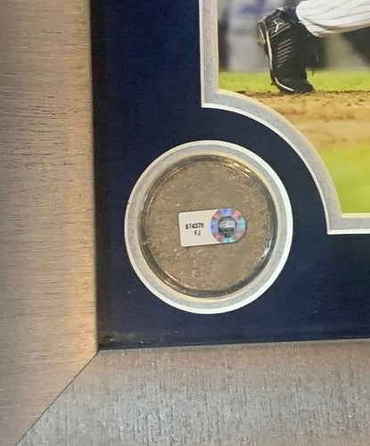 DEREK JETER SIGNED Mlb Baseball 3000 HITS  Photo Game Used Dirt Framed Steiner