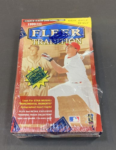 1999 FLEER TRADITION BASEBALL BOX Retail 12 Pack Factory Box Some Plastic Off