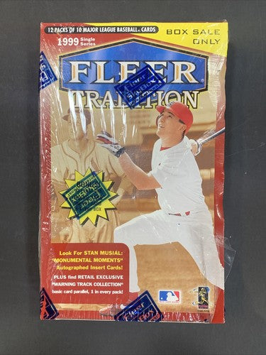 1999 FLEER TRADITION BASEBALL BOX Retail 12 Pack Factory Box Some Plastic Off