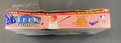 1999 FLEER TRADITION BASEBALL BOX Retail 12 Pack Factory Box Some Plastic Off