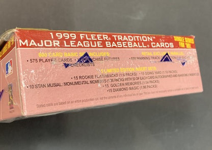1999 FLEER TRADITION BASEBALL BOX Retail 12 Pack Factory Box Some Plastic Off