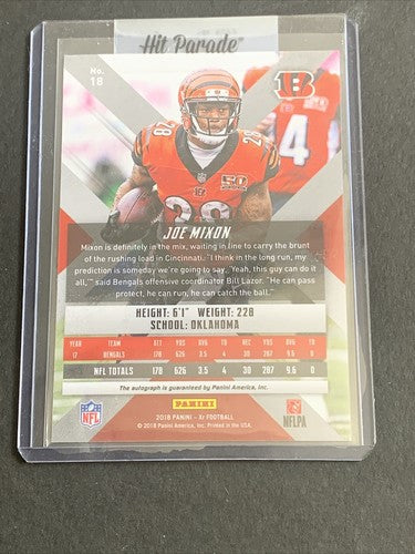 Joe Mixon 2018 Panini XR TRUE 1/1 Signed Mint Auto Bengals #18 Texans