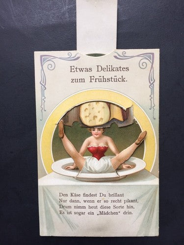 Etwas Delikates Zum Fruhstuck German Mechanical Postcard Risque Erotic Mint 1910