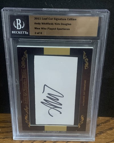 2011 Leaf Cut Signature Kirk Douglas Andy Whitfield Spartacus Auto 3/4 Bgs Mint