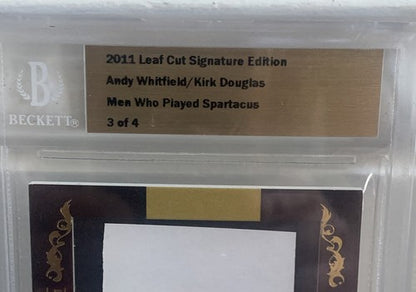 2011 Leaf Cut Signature Kirk Douglas Andy Whitfield Spartacus Auto 3/4 Bgs Mint
