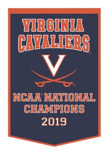 VIRGINIA CAVALIERS 2019 NCAA Basketball CHAMPIONS 24x36 Embroidered BANNER New