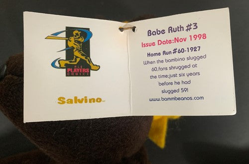 Salvino's Bamm Beanos Bear  4 HR Kings Bears McGwire Sosa Babe Ruth Roger Maris