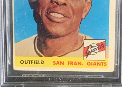 Willie Mays 1958 Topps #5 Original Signed In 1958 Vintage Auto Bas Coa Beckett