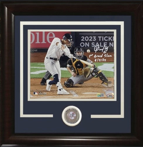 Oswaldo Cabrera Yankees Signed 8x10 Framed Photo 1st Grand Slam Auto Steiner