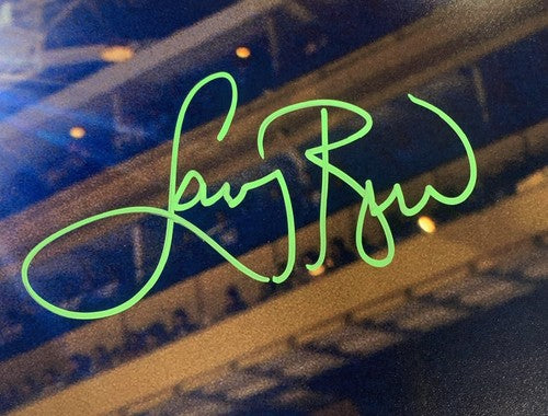 Larry Bird Signed Celtics 16x20 Photo Framed Vs Lakers Bird Holo Coa Green Auto